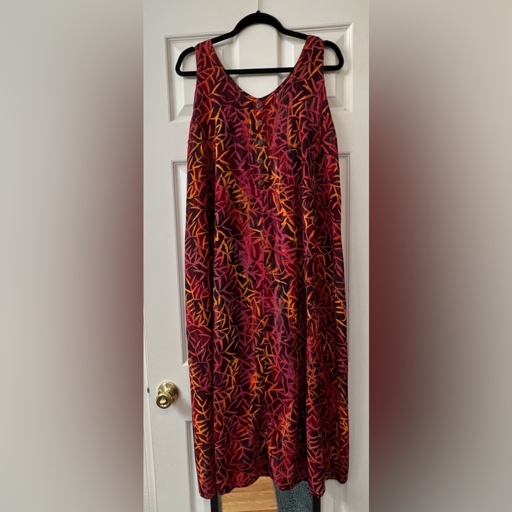 Beautiful batik midi XL tie-back